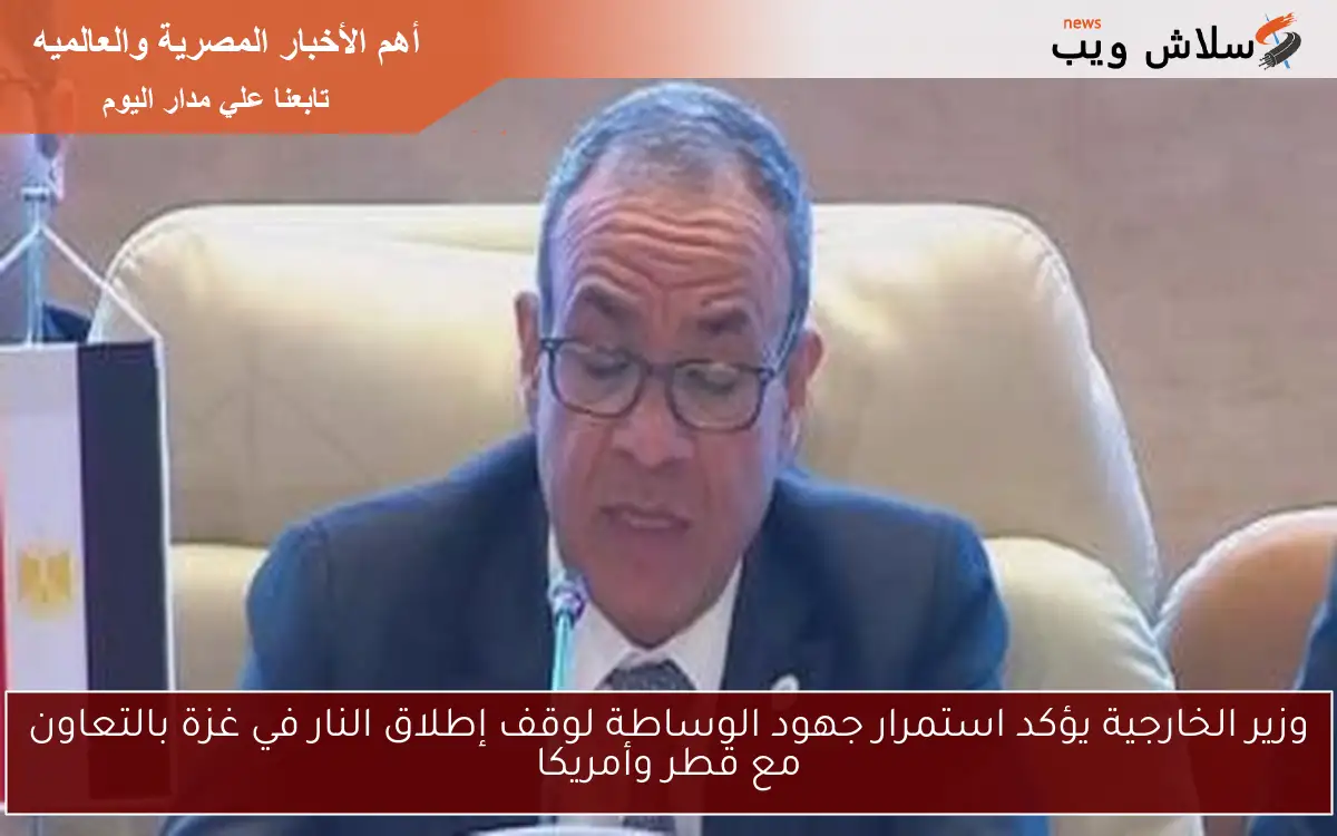 وزير الخارجية يؤكد استمرار جهود الوساطة لوقف إطلاق النار في غزة بالتعاون مع قطر وأمريكا