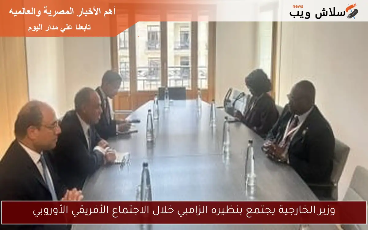 وزير الخارجية يجتمع بنظيره الزامبي خلال الاجتماع الأفريقي الأوروبي