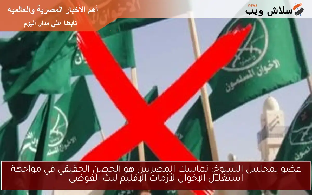 عضو بمجلس الشيوخ: تماسك المصريين هو الحصن الحقيقي في مواجهة استغلال الإخوان لأزمات الإقليم لبث الفوضى