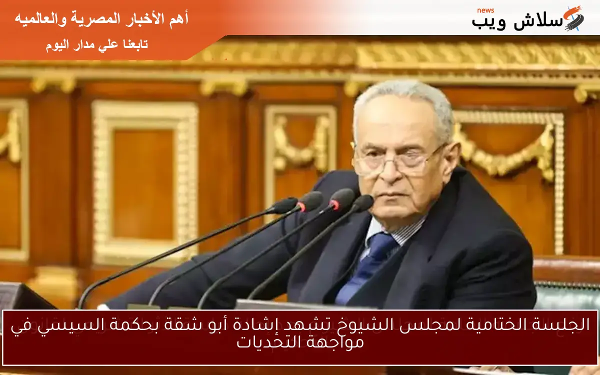 الجلسة الختامية لمجلس الشيوخ تشهد إشادة أبو شقة بحكمة السيسي في مواجهة التحديات