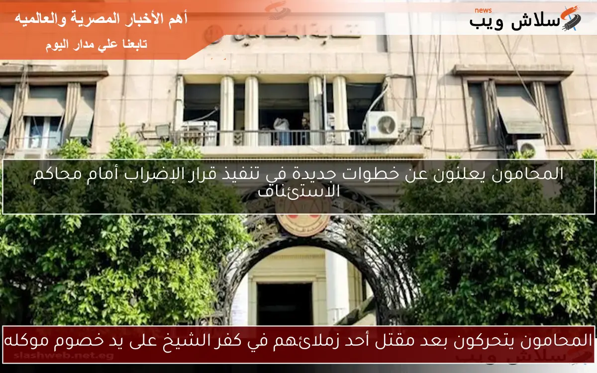 المحامون يتحركون بعد مقتل أحد زملائهم في كفر الشيخ على يد خصوم موكله 2 المحامون يتحركون بعد مقتل أحد زملائهم في كفر الشيخ على يد خصوم موكله