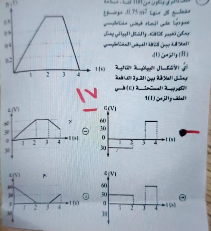 اتأكد من إجابتك .. نموذج اجابة امتحان الفيزياء للثانوية العامة 2025 حل امتحان فيزياء 3 ثانوي 14 نموذج اجابة امتحان الفيزياء للثانوية العامة 2025
