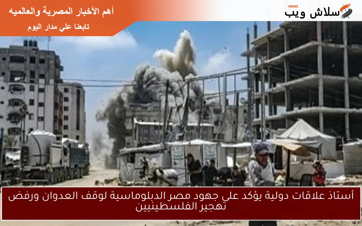 أستاذ علاقات دولية يؤكد على جهود مصر الدبلوماسية لوقف العدوان ورفض تهجير الفلسطينيين 2 أستاذ علاقات دولية يؤكد على جهود مصر الدبلوماسية لوقف العدوان ورفض تهجير الفلسطينيين