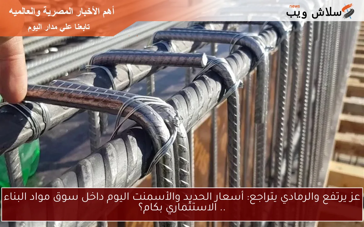 عز يرتفع والرمادي يتراجع: أسعار الحديد والأسمنت اليوم داخل سوق مواد البناء .. الاستثماري بكام؟ 2 عز يرتفع والرمادي يتراجع: أسعار الحديد والأسمنت اليوم داخل سوق مواد البناء .. الاستثماري بكام؟