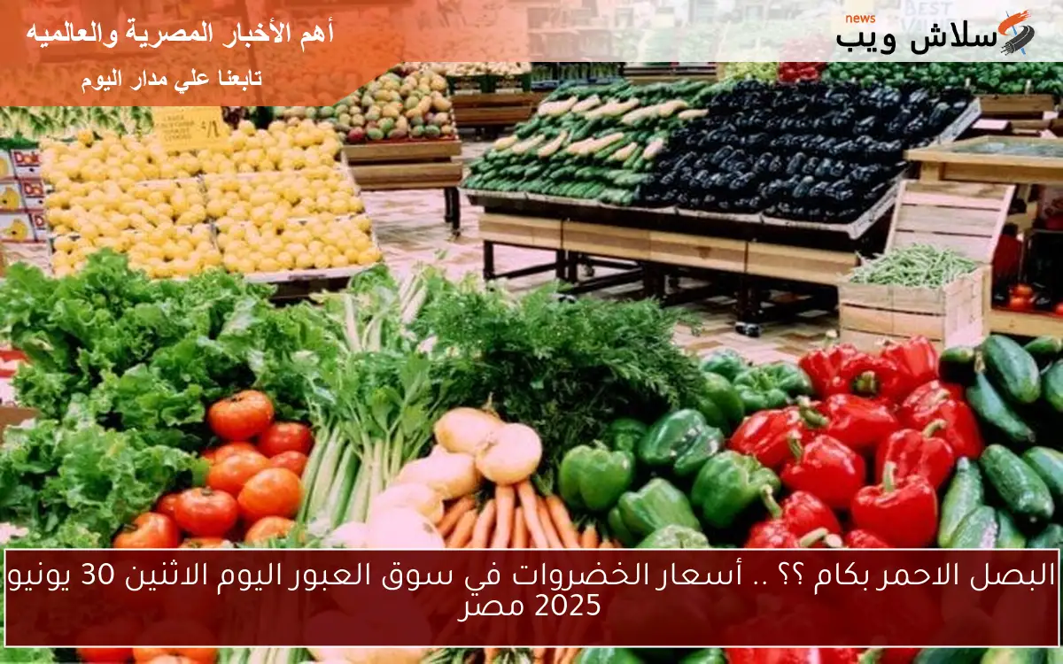 البصل الاحمر بكام ؟؟ .. أسعار الخضروات في سوق العبور اليوم الاثنين 30 يونيو 2025 مصر
