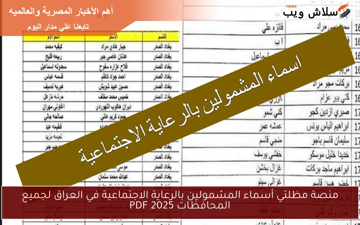 منصة مظلتي أسماء المشمولين بالرعاية الاجتماعية في العراق لجميع المحافظات 2025 PDF 2 منصة مظلتي أسماء المشمولين بالرعاية الاجتماعية في العراق لجميع المحافظات 2025 PDF