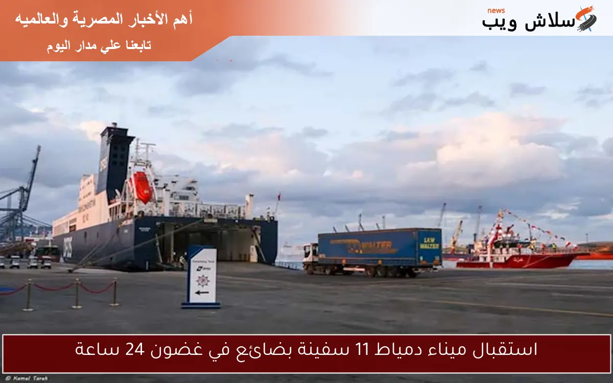 استقبال ميناء دمياط 11 سفينة بضائع في غضون 24 ساعة 2 استقبال ميناء دمياط 11 سفينة بضائع في غضون 24 ساعة