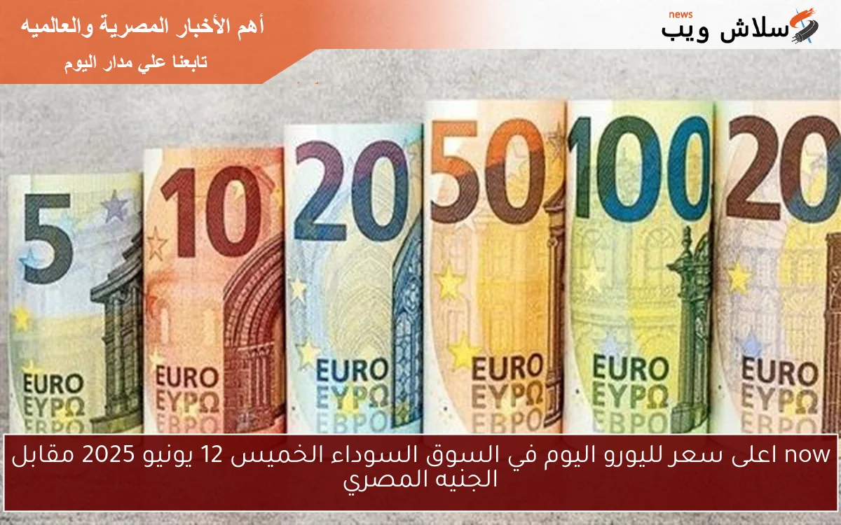 now اعلى سعر لليورو اليوم في السوق السوداء الخميس 12 يونيو 2025 مقابل الجنيه المصري 2 now اعلى سعر لليورو اليوم في السوق السوداء الخميس 12 يونيو 2025 مقابل الجنيه المصري