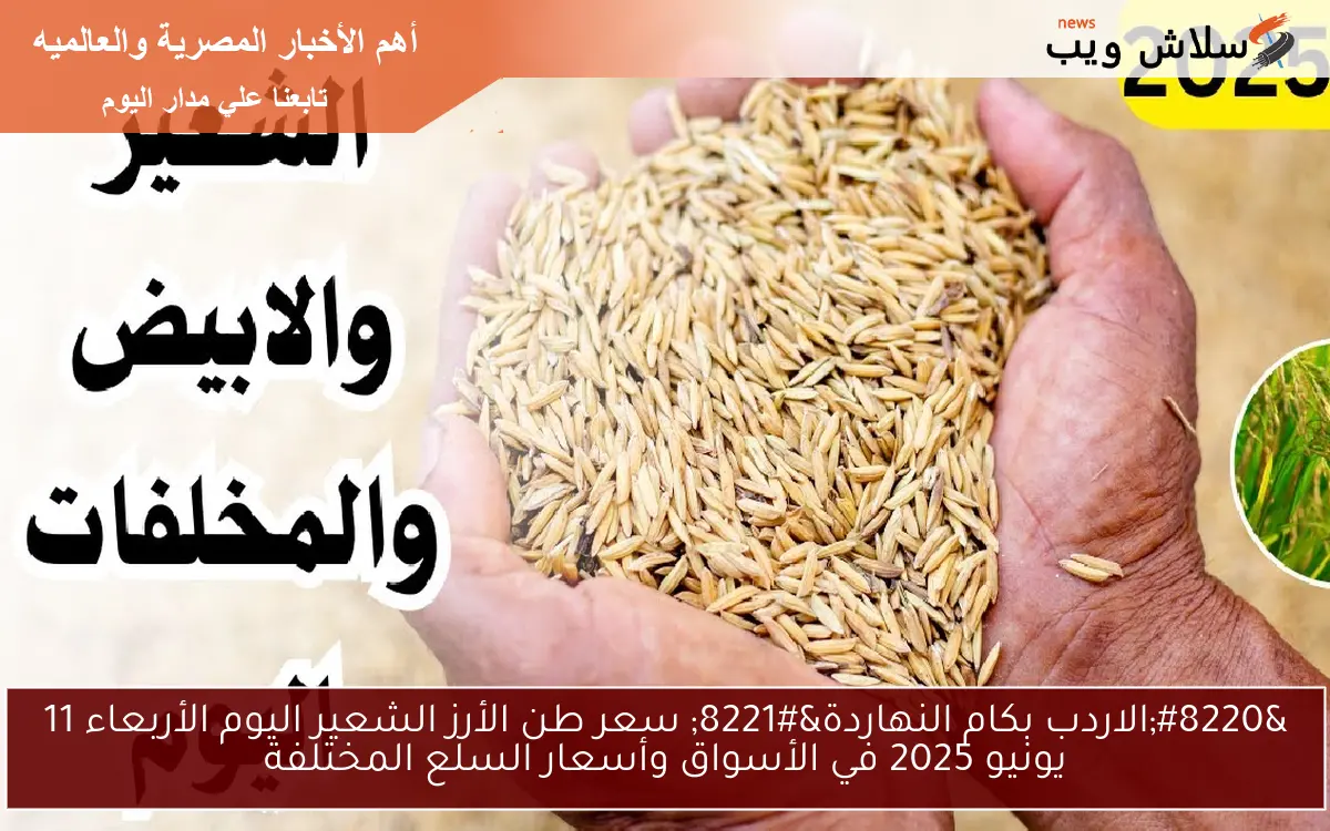 انخفاض يحير التُجار .. سعر طن الارز الشعير عريض ورفيع الحبة اليوم 462025 2 انخفاض يحير التُجار .. سعر طن الارز الشعير عريض ورفيع الحبة اليوم 4\6\2025