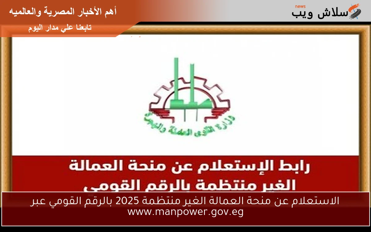 الاستعلام عن منحة العمالة الغير منتظمة 2025 بالرقم القومي عبر www.manpower.gov.eg 2 الاستعلام عن منحة العمالة الغير منتظمة 2025 بالرقم القومي عبر www.manpower.gov.eg