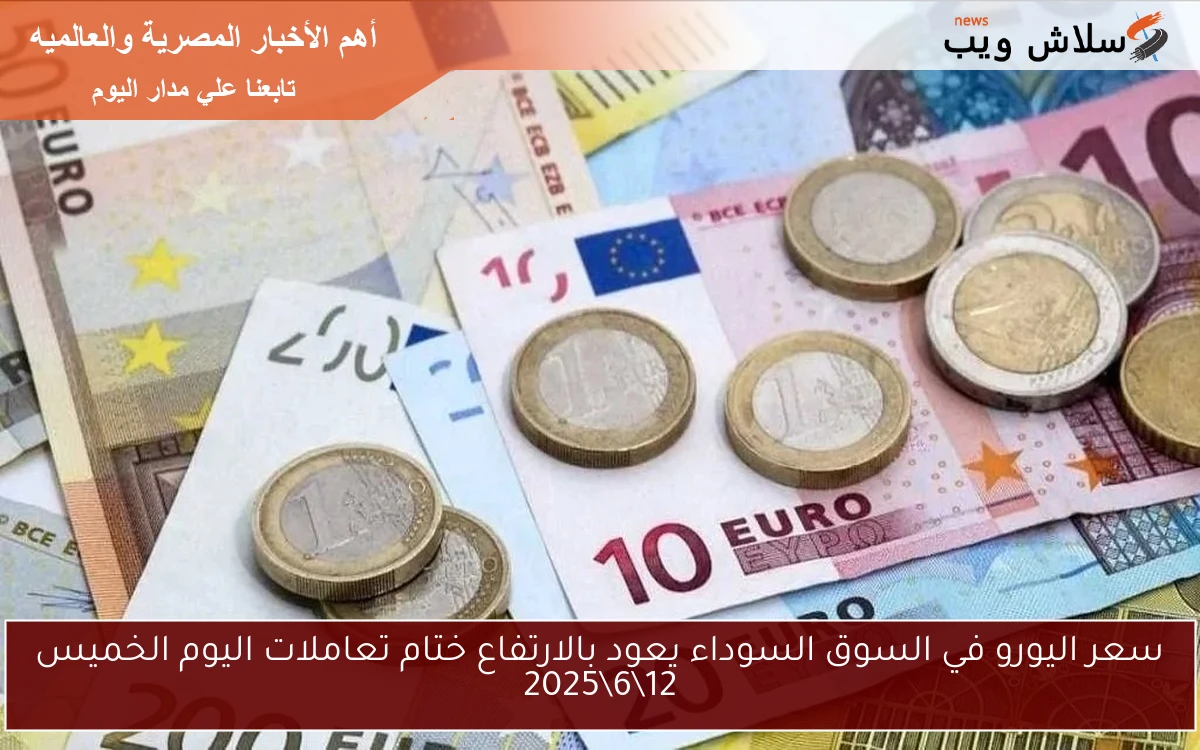 سعر اليورو في السوق السوداء يعود بالارتفاع ختام تعاملات اليوم الخميس 1262025 2 سعر اليورو في السوق السوداء يعود بالارتفاع ختام تعاملات اليوم الخميس 12\6\2025