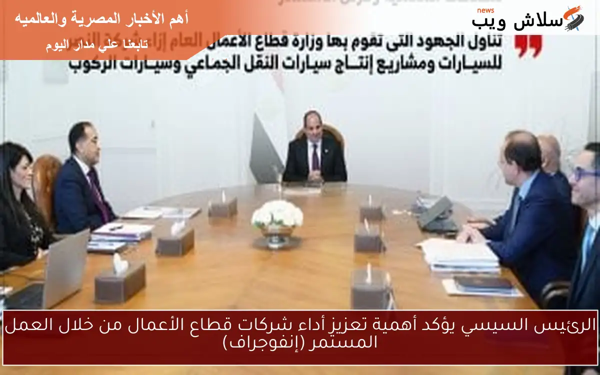 الرئيس السيسي يؤكد أهمية تعزيز أداء شركات قطاع الأعمال من خلال العمل المستمر (إنفوجراف) 2 الرئيس السيسي يؤكد أهمية تعزيز أداء شركات قطاع الأعمال من خلال العمل المستمر (إنفوجراف)