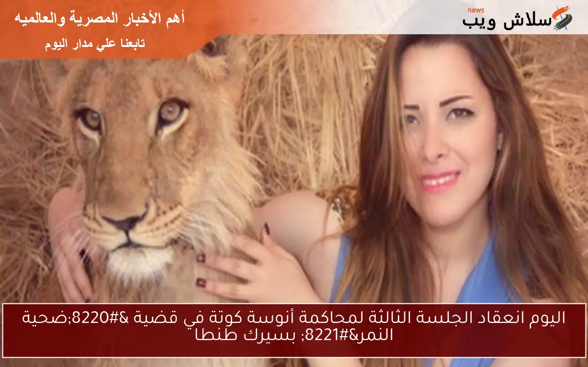 اليوم انعقاد الجلسة الثالثة لمحاكمة أنوسة كوتة في قضية “ضحية النمر” بسيرك طنطا