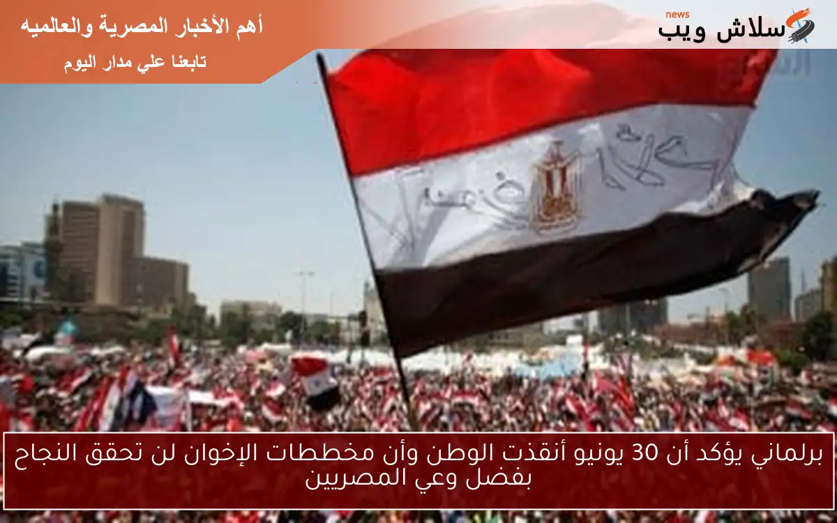 برلماني يؤكد أن 30 يونيو أنقذت الوطن وأن مخططات الإخوان لن تحقق النجاح بفضل وعي المصريين 2 برلماني يؤكد أن 30 يونيو أنقذت الوطن وأن مخططات الإخوان لن تحقق النجاح بفضل وعي المصريين