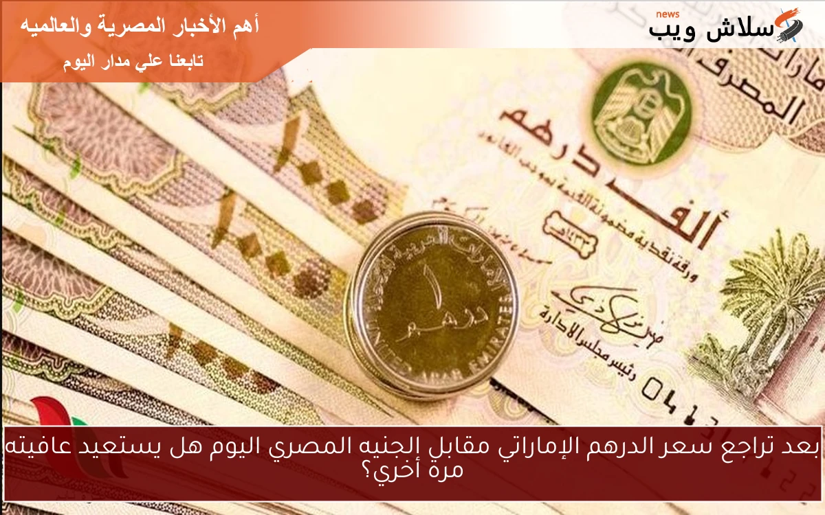 بعد تراجع سعر الدرهم الإماراتي مقابل الجنيه المصري اليوم هل يستعيد عافيته مرة أخري؟ 2 بعد تراجع سعر الدرهم الإماراتي مقابل الجنيه المصري اليوم هل يستعيد عافيته مرة أخري؟