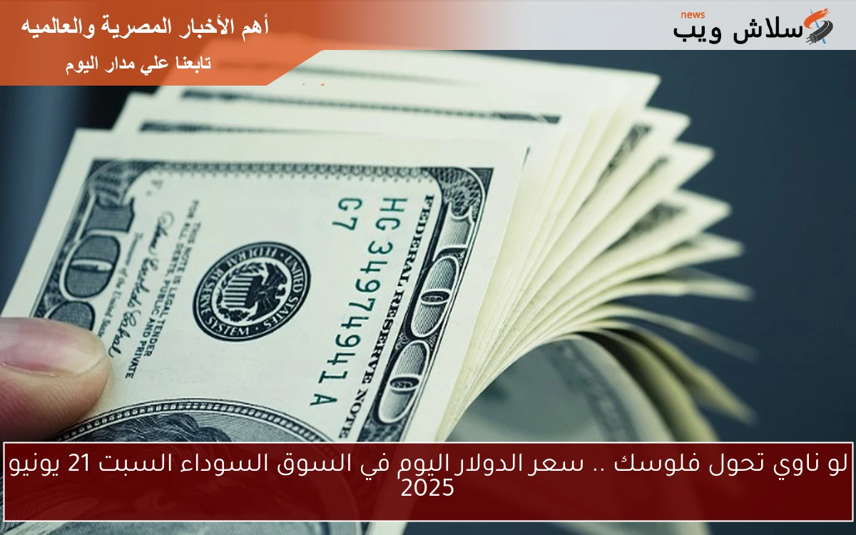 لو ناوي تحول فلوسك .. سعر الدولار اليوم في السوق السوداء السبت 21 يونيو 2025