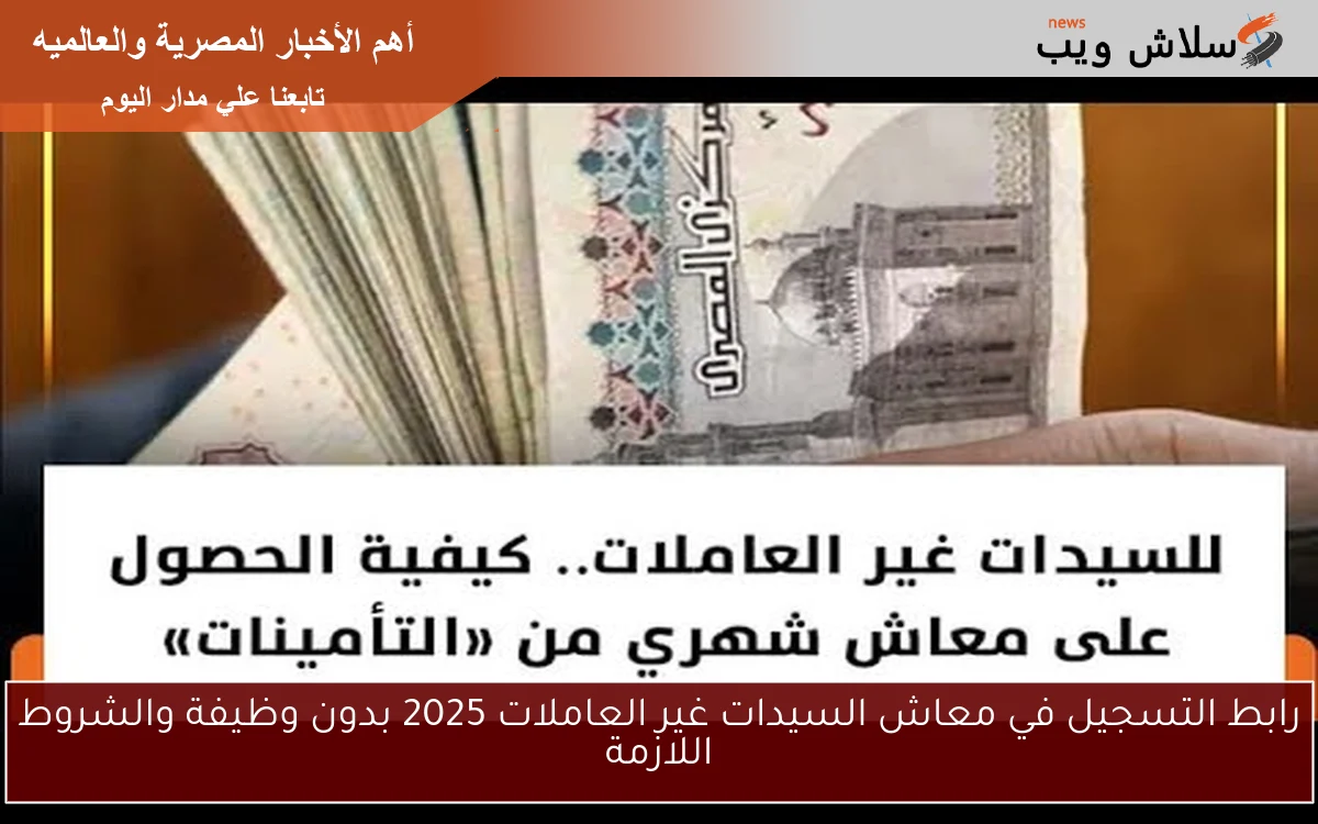 رابط التسجيل في معاش السيدات غير العاملات 2025 بدون وظيفة والشروط اللازمة 2 رابط التسجيل في معاش السيدات غير العاملات 2025 بدون وظيفة والشروط اللازمة