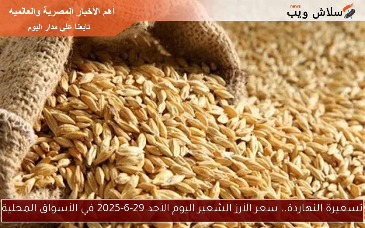 تسعيرة النهاردة.. سعر الأرز الشعير اليوم الأحد 29-6-2025 في الأسواق المحلية