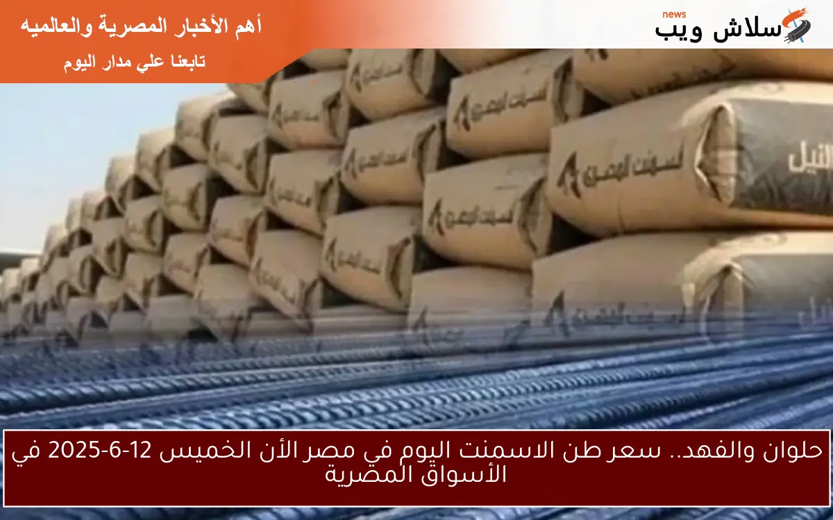 حلوان والفهد.. سعر طن الاسمنت اليوم في مصر الأن الخميس 12-6-2025 في الأسواق المصرية 2 حلوان والفهد.. سعر طن الاسمنت اليوم في مصر الأن الخميس 12-6-2025 في الأسواق المصرية