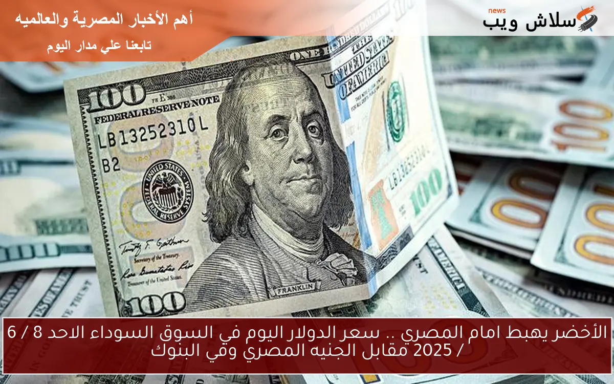 الأخضر يهبط امام المصري .. سعر الدولار اليوم في السوق السوداء الاحد 8 / 6 / 2025 مقابل الجنيه المصري وفي البنوك 2 الأخضر يهبط امام المصري .. سعر الدولار اليوم في السوق السوداء الاحد 8 / 6 / 2025 مقابل الجنيه المصري وفي البنوك