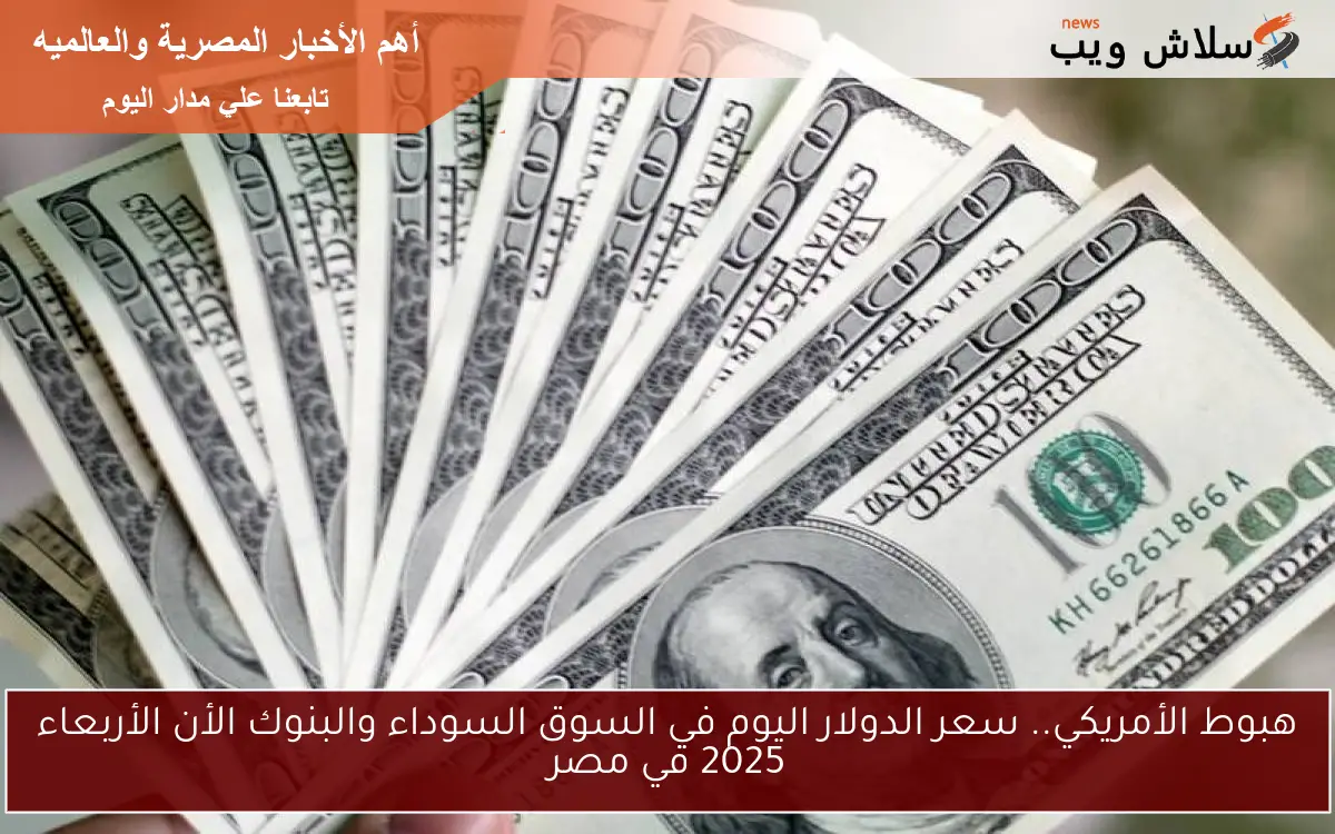 هبوط الأمريكي.. سعر الدولار اليوم في السوق السوداء والبنوك الأن الأربعاء 2025 في مصر