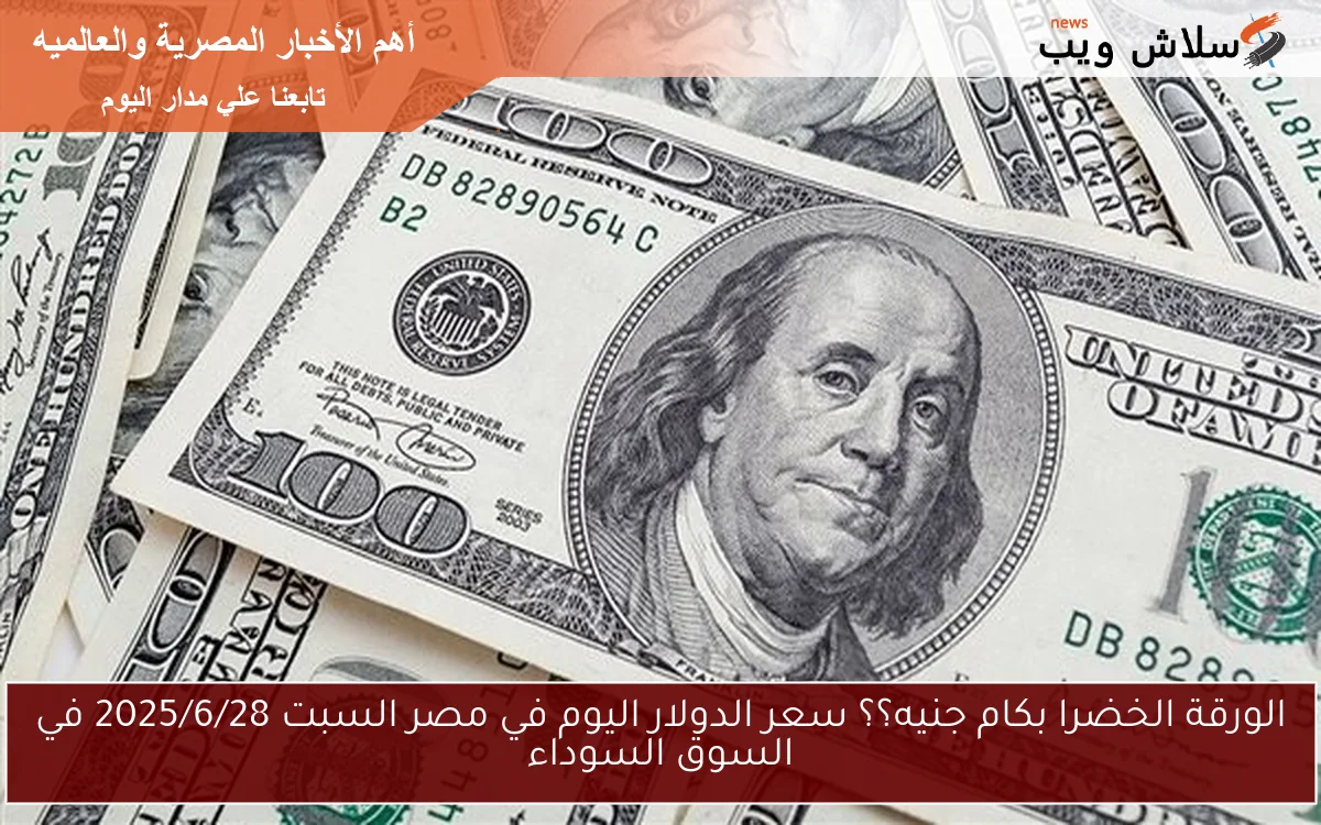 الورقة الخضرا بكام جنيه؟؟ سعر الدولار اليوم في مصر السبت 2025/6/28 في السوق السوداء