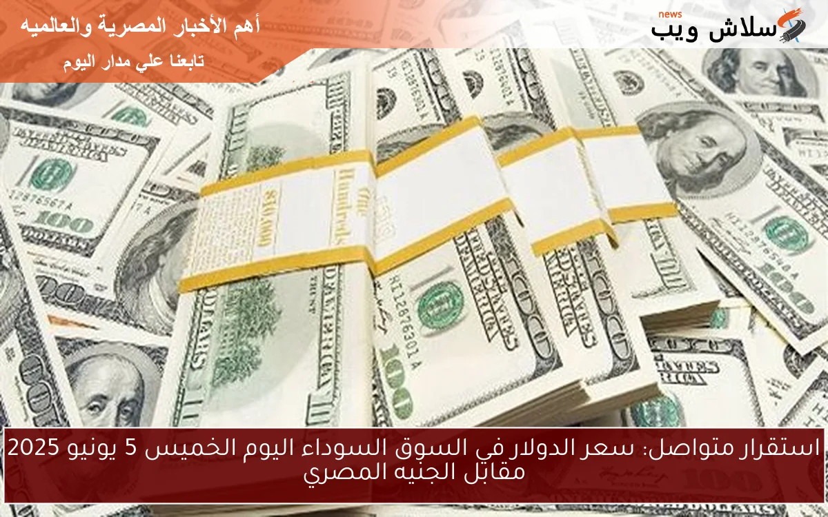استقرار متواصل: سعر الدولار في السوق السوداء اليوم الخميس 5 يونيو 2025 مقابل الجنيه المصري 2 استقرار متواصل: سعر الدولار في السوق السوداء اليوم الخميس 5 يونيو 2025 مقابل الجنيه المصري