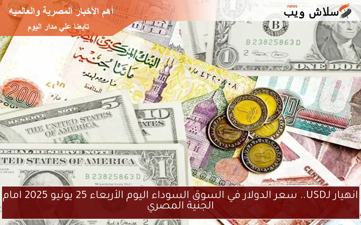 انهيار لـUSD.. سعر الدولار في السوق السوداء اليوم الأربعاء 25 يونيو 2025 امام الجنية المصري