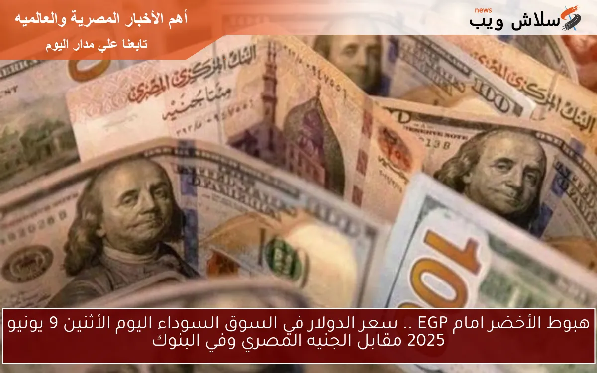 هبوط الأخضر امام EGP .. سعر الدولار في السوق السوداء اليوم الأثنين 9 يونيو 2025 مقابل الجنيه المصري وفي البنوك 2 هبوط الأخضر امام EGP .. سعر الدولار في السوق السوداء اليوم الأثنين 9 يونيو 2025 مقابل الجنيه المصري وفي البنوك