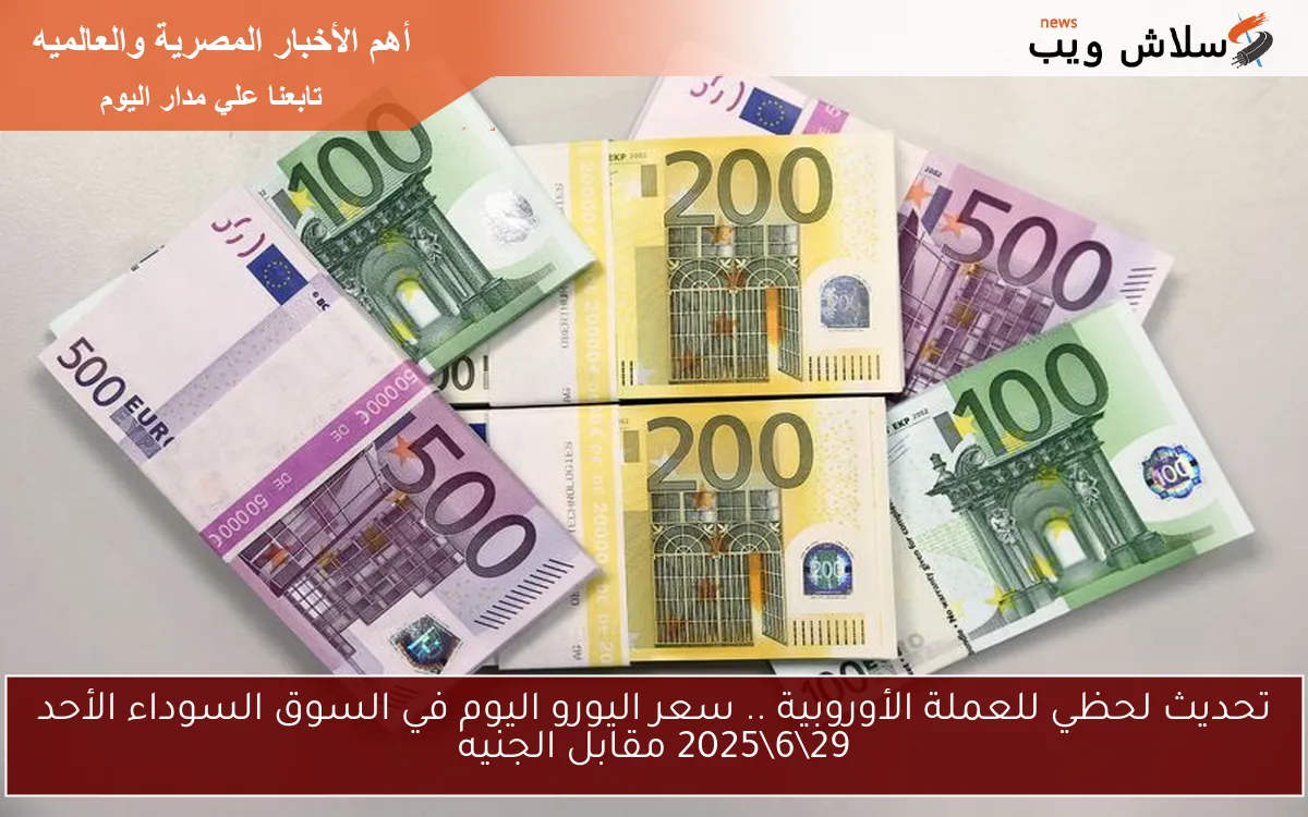 تحديث لحظي للعملة الأوروبية .. سعر اليورو اليوم في السوق السوداء الأحد 29\6\2025 مقابل الجنيه