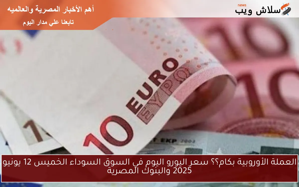 العملة الأوروبية بكام؟؟ سعر اليورو اليوم في السوق السوداء الخميس 12 يونيو 2025 والبنوك المصرية 2 العملة الأوروبية بكام؟؟ سعر اليورو اليوم في السوق السوداء الخميس 12 يونيو 2025 والبنوك المصرية