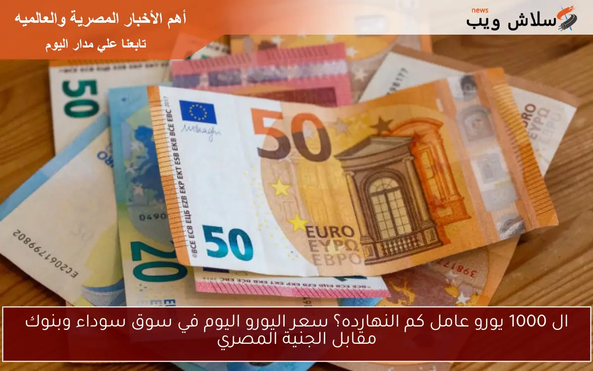 ال 1000 يورو عامل كم النهارده؟ سعر اليورو اليوم في سوق سوداء وبنوك مقابل الجنية المصري 2 ال 1000 يورو عامل كم النهارده؟ سعر اليورو اليوم في سوق سوداء وبنوك مقابل الجنية المصري