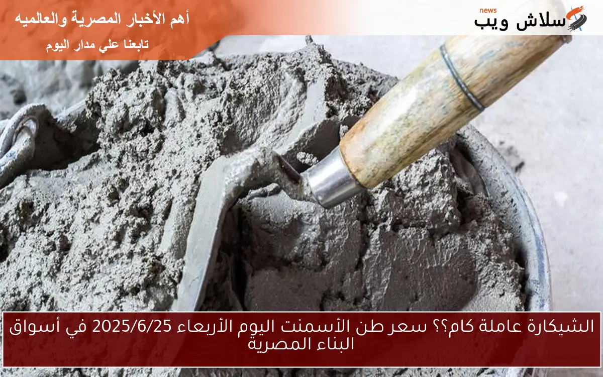 الشيكارة عاملة كام؟؟ سعر طن الأسمنت اليوم الأربعاء 2025/6/25 في أسواق البناء المصرية