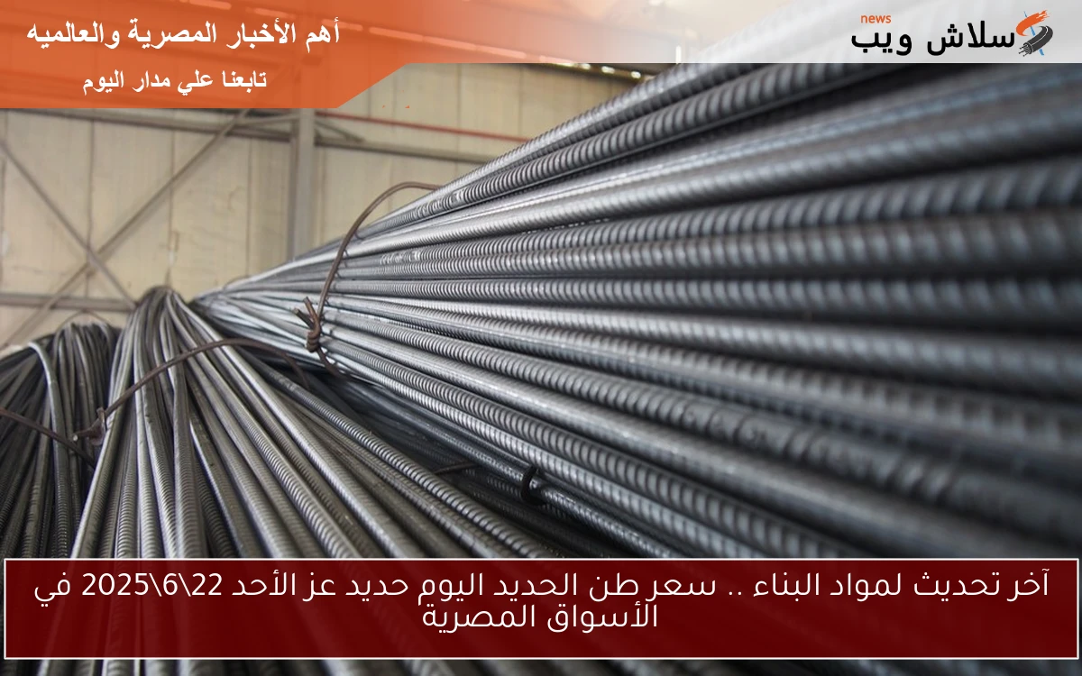 آخر تحديث لمواد البناء .. سعر طن الحديد اليوم حديد عز الأحد 22\6\2025 في الأسواق المصرية