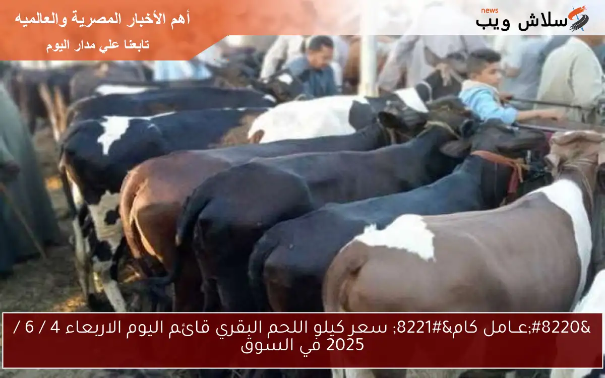 "عــامل كام" سعر كيلو اللحم البقري قائم اليوم الاربعاء 4 / 6 / 2025 في السوق 2 “عــامل كام” سعر كيلو اللحم البقري قائم اليوم الاربعاء 4 / 6 / 2025 في السوق