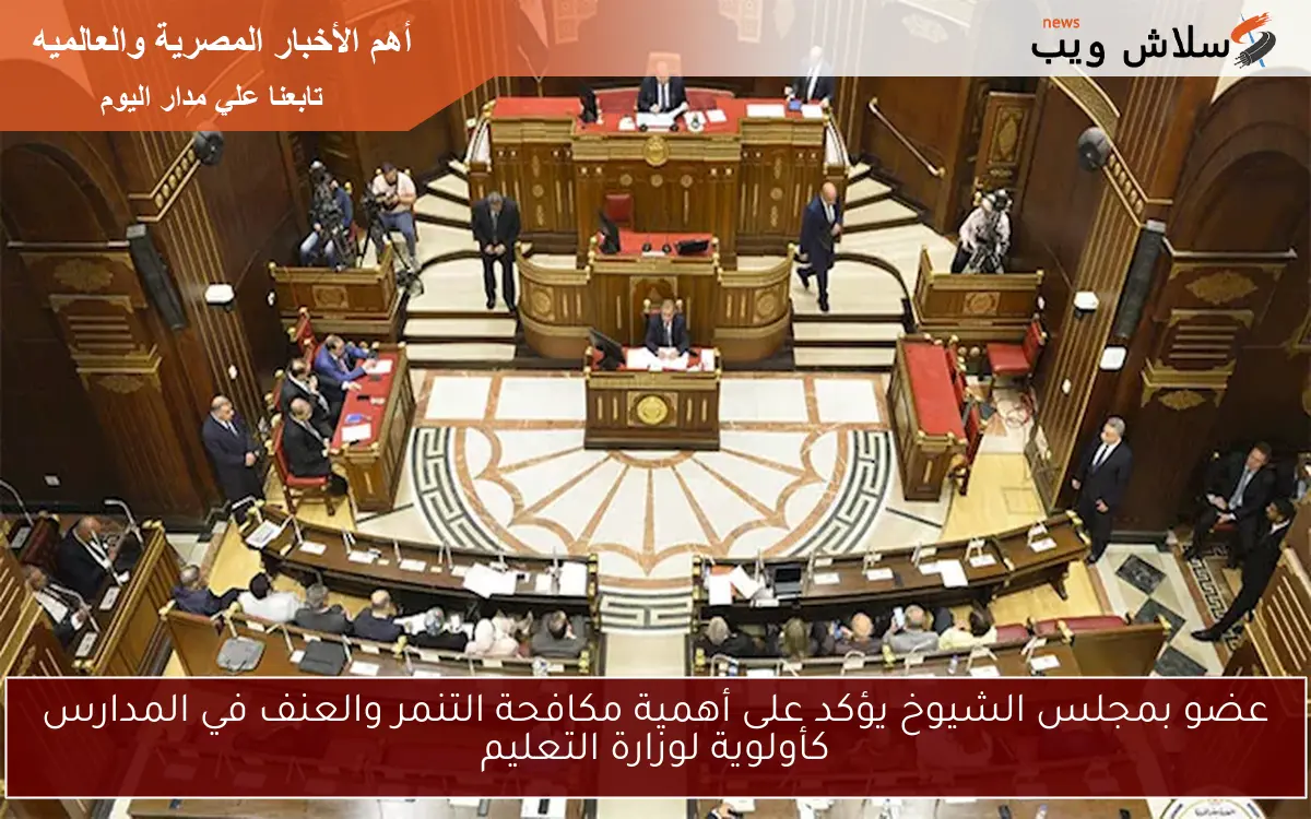 عضو بمجلس الشيوخ يؤكد على أهمية مكافحة التنمر والعنف في المدارس كأولوية لوزارة التعليم