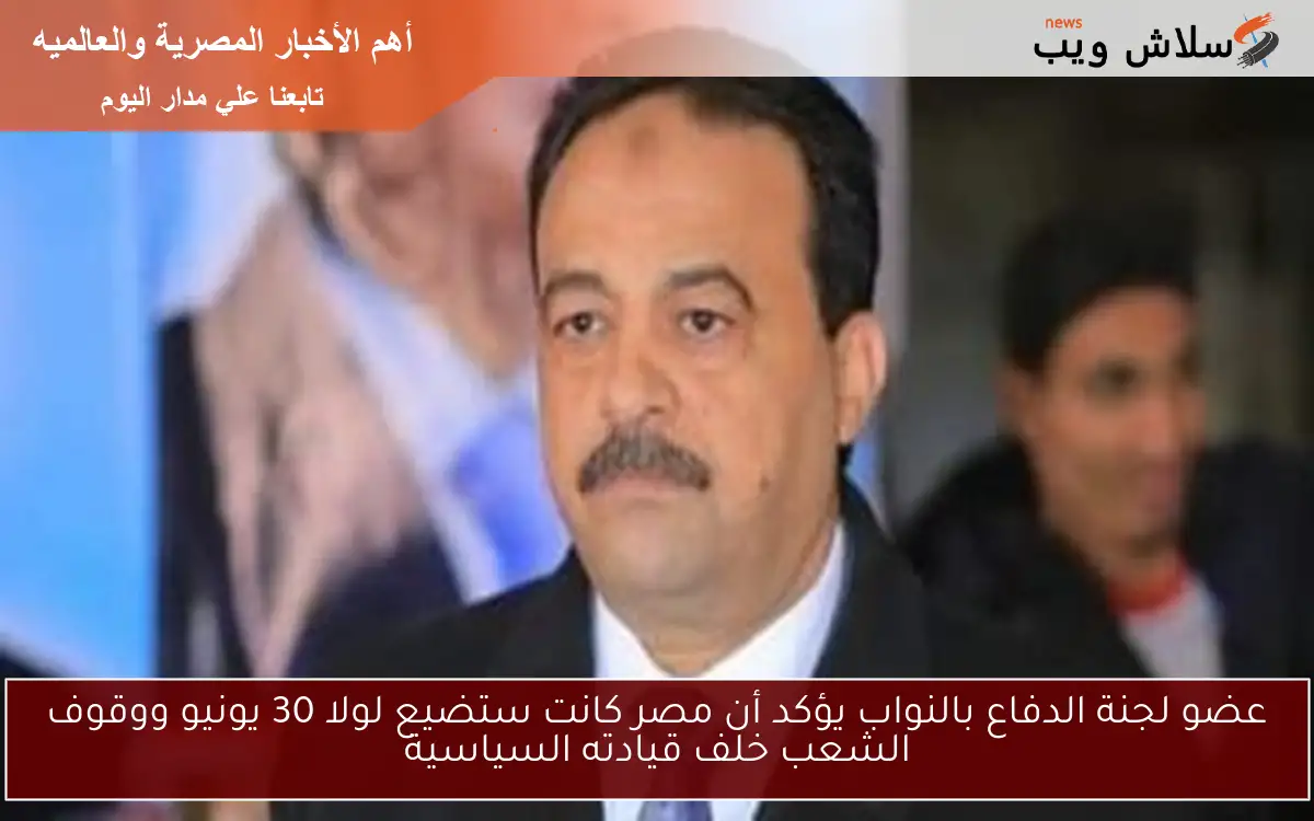 عضو لجنة الدفاع بالنواب يؤكد أن مصر كانت ستضيع لولا 30 يونيو ووقوف الشعب خلف قيادته السياسية