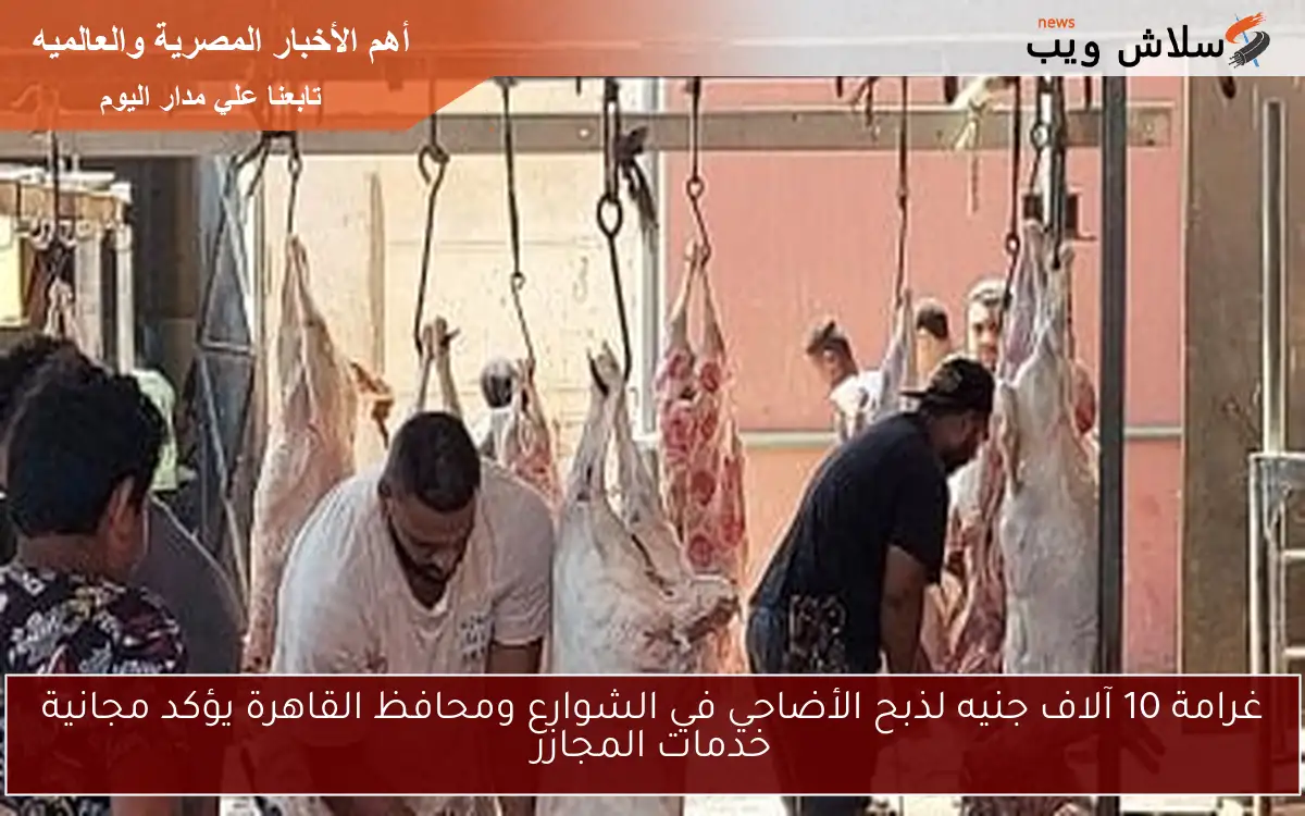 غرامة 10 آلاف جنيه لذبح الأضاحي في الشوارع ومحافظ القاهرة يؤكد مجانية خدمات المجازر 2 غرامة 10 آلاف جنيه لذبح الأضاحي في الشوارع ومحافظ القاهرة يؤكد مجانية خدمات المجازر