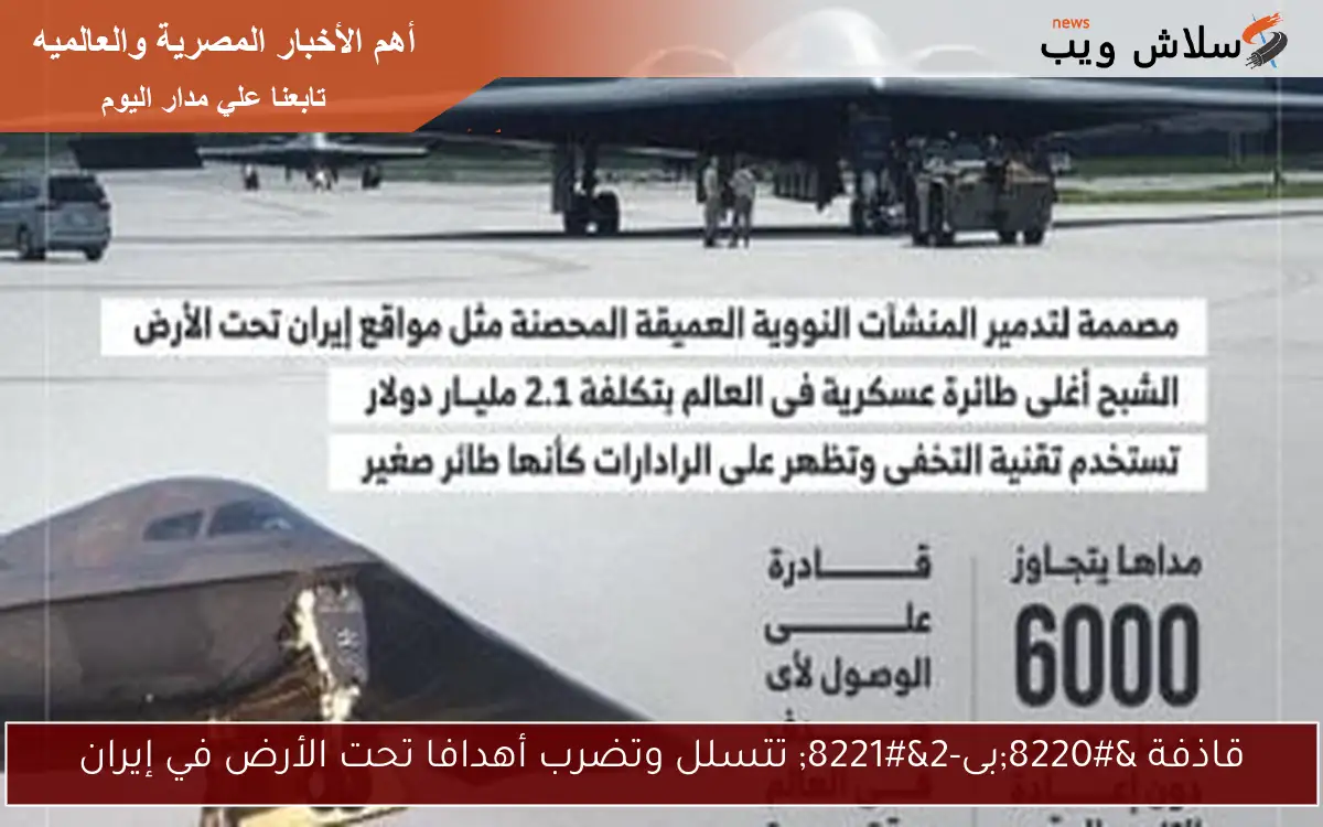قاذفة “بى-2” تتسلل وتضرب أهدافا تحت الأرض في إيران