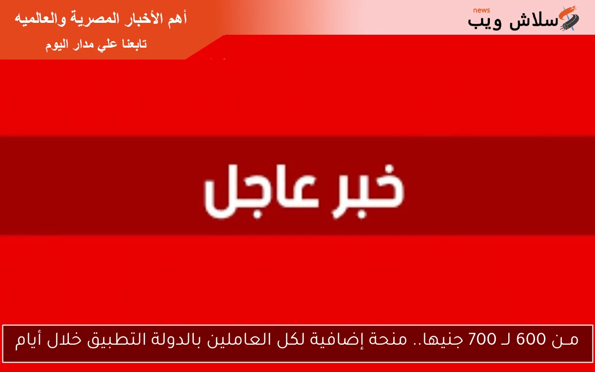 مــن 600 لــ 700 جنيها.. منحة إضافية لكل العاملين بالدولة التطبيق خلال أيام 2 مــن 600 لــ 700 جنيها.. منحة إضافية لكل العاملين بالدولة التطبيق خلال أيام
