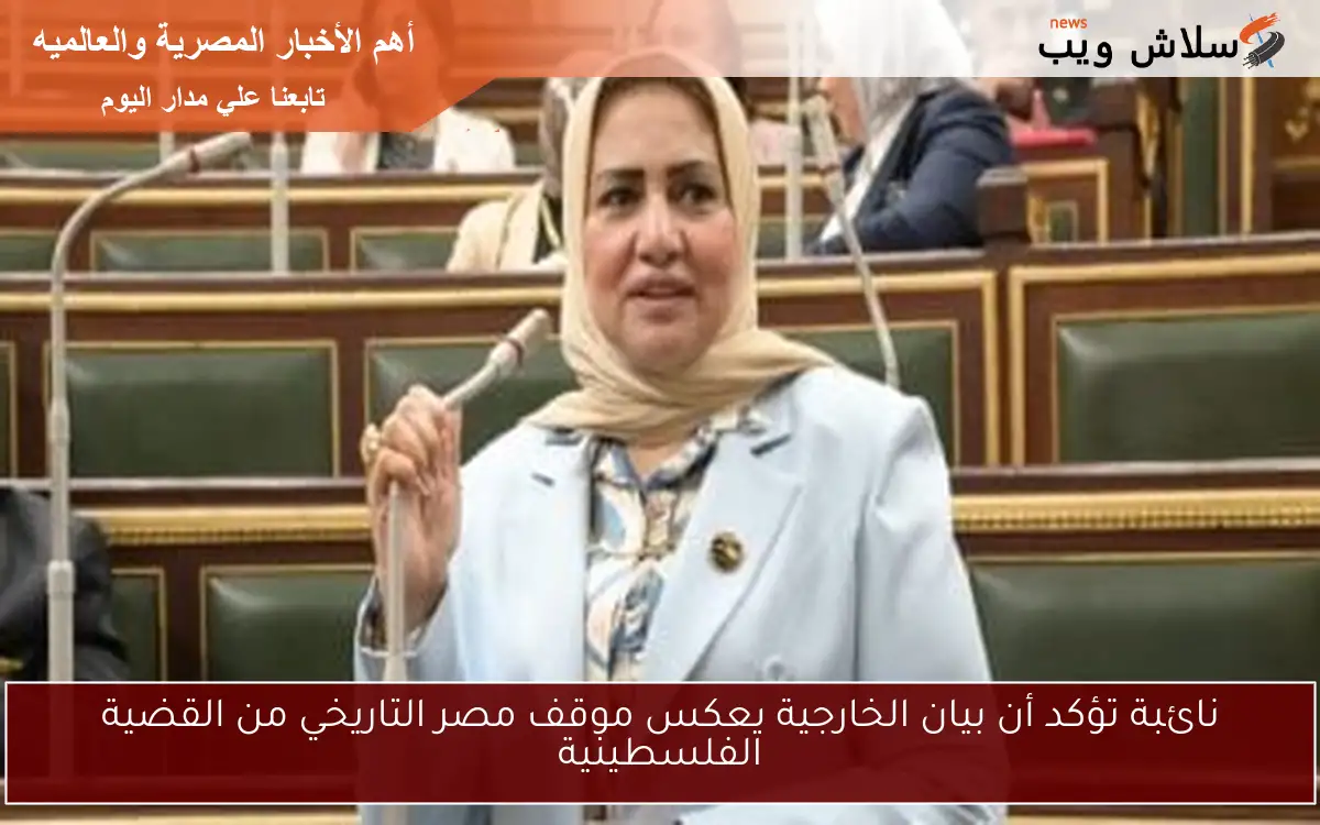 نائبة تؤكد أن بيان الخارجية يعكس موقف مصر التاريخي من القضية الفلسطينية 2 نائبة تؤكد أن بيان الخارجية يعكس موقف مصر التاريخي من القضية الفلسطينية