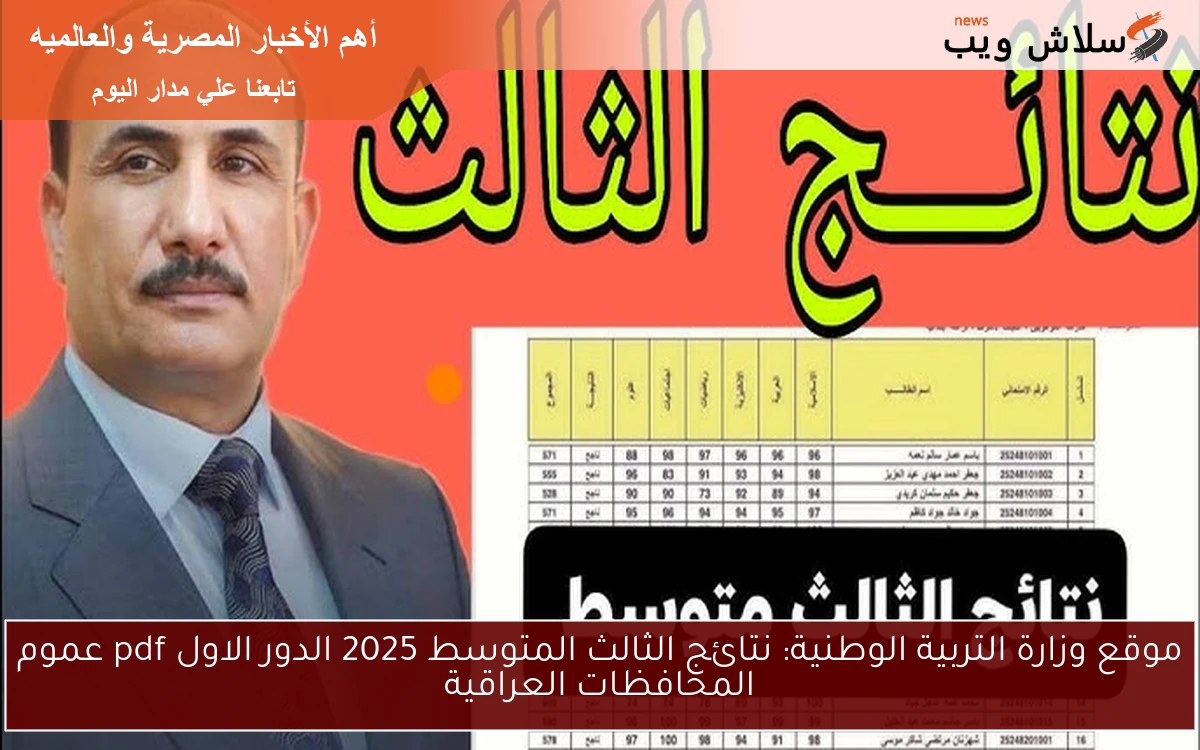 نتائجنا results.mlazemna.. نتائج الثالث المتوسط 2025 الدور الأول بالاسم ورقم الجلوس