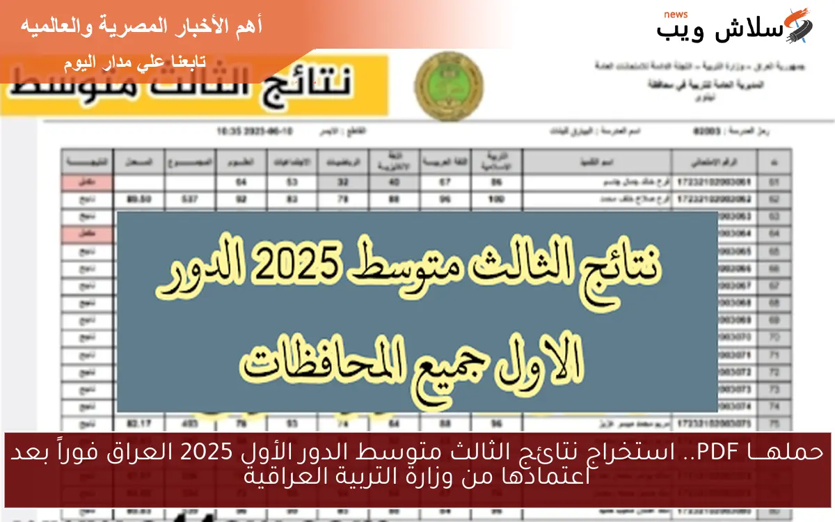 شـــوكة PDF.. موقع نتائجنا نتائج الثالث متوسط 2025 الدور الاول شمول العراق 2 شـــوكة PDF.. موقع نتائجنا نتائج الثالث متوسط 2025 الدور الاول شمول العراق