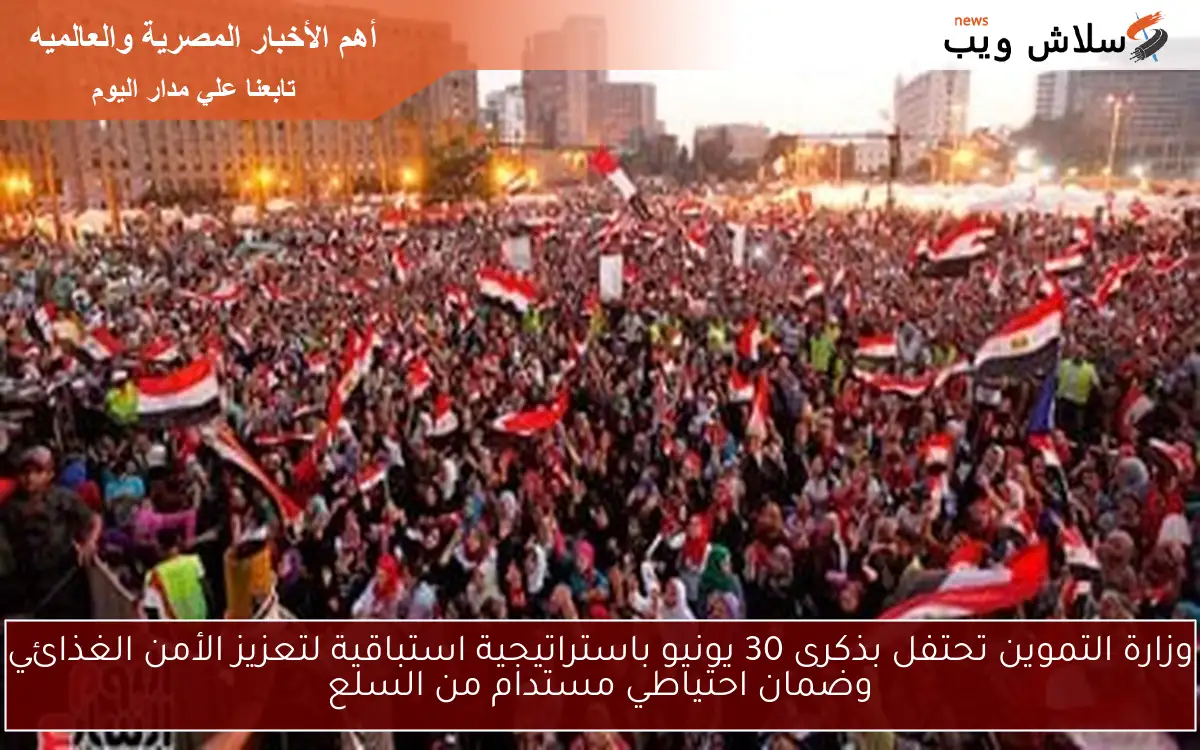 وزارة التموين تحتفل بذكرى 30 يونيو باستراتيجية استباقية لتعزيز الأمن الغذائي وضمان احتياطي مستدام من السلع 2 وزارة التموين تحتفل بذكرى 30 يونيو باستراتيجية استباقية لتعزيز الأمن الغذائي وضمان احتياطي مستدام من السلع
