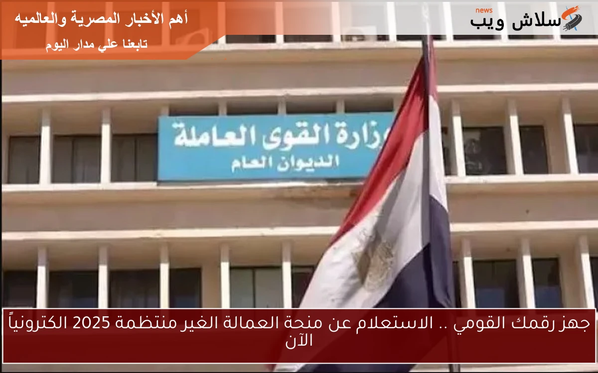 جهز رقمك القومي .. الاستعلام عن منحة العمالة الغير منتظمة 2025 الكترونياً الآن 2 جهز رقمك القومي .. الاستعلام عن منحة العمالة الغير منتظمة 2025 الكترونياً الآن