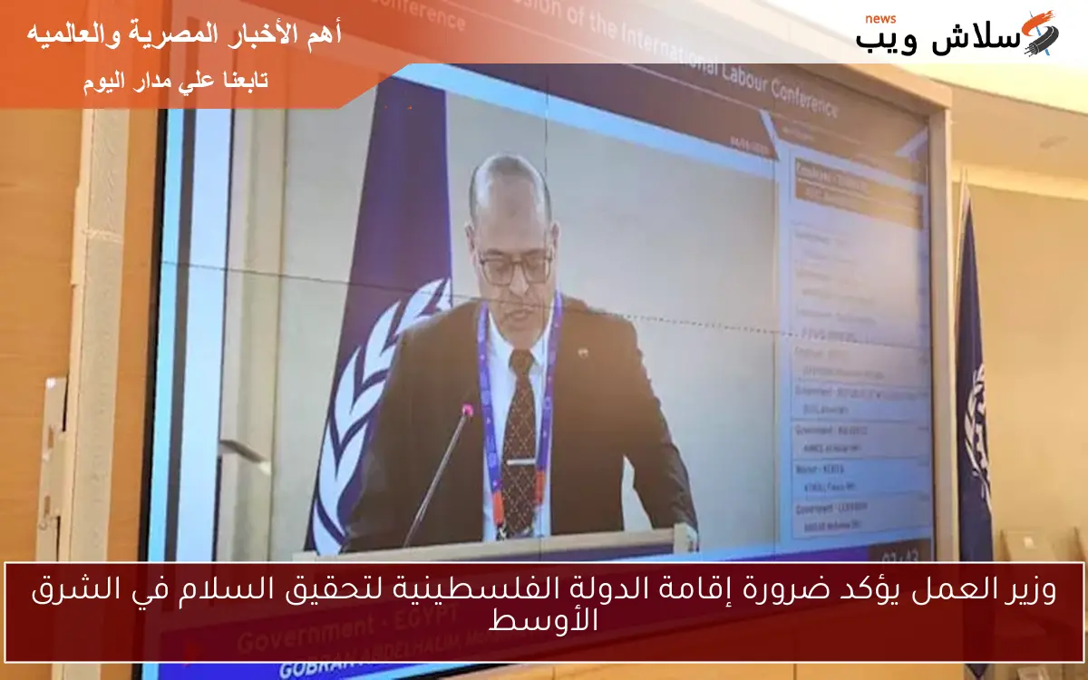 وزير العمل يؤكد ضرورة إقامة الدولة الفلسطينية لتحقيق السلام في الشرق الأوسط 2 وزير العمل يؤكد ضرورة إقامة الدولة الفلسطينية لتحقيق السلام في الشرق الأوسط