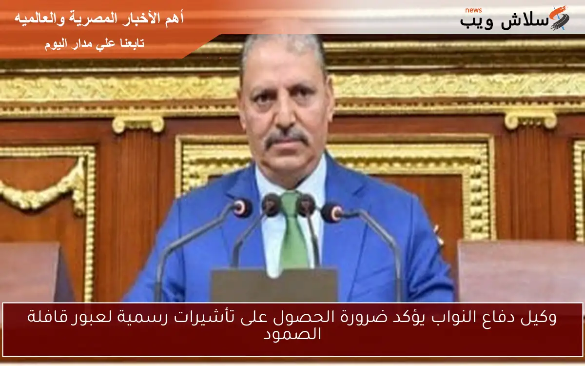 وكيل دفاع النواب يؤكد ضرورة الحصول على تأشيرات رسمية لعبور قافلة الصمود 2 وكيل دفاع النواب يؤكد ضرورة الحصول على تأشيرات رسمية لعبور قافلة الصمود
