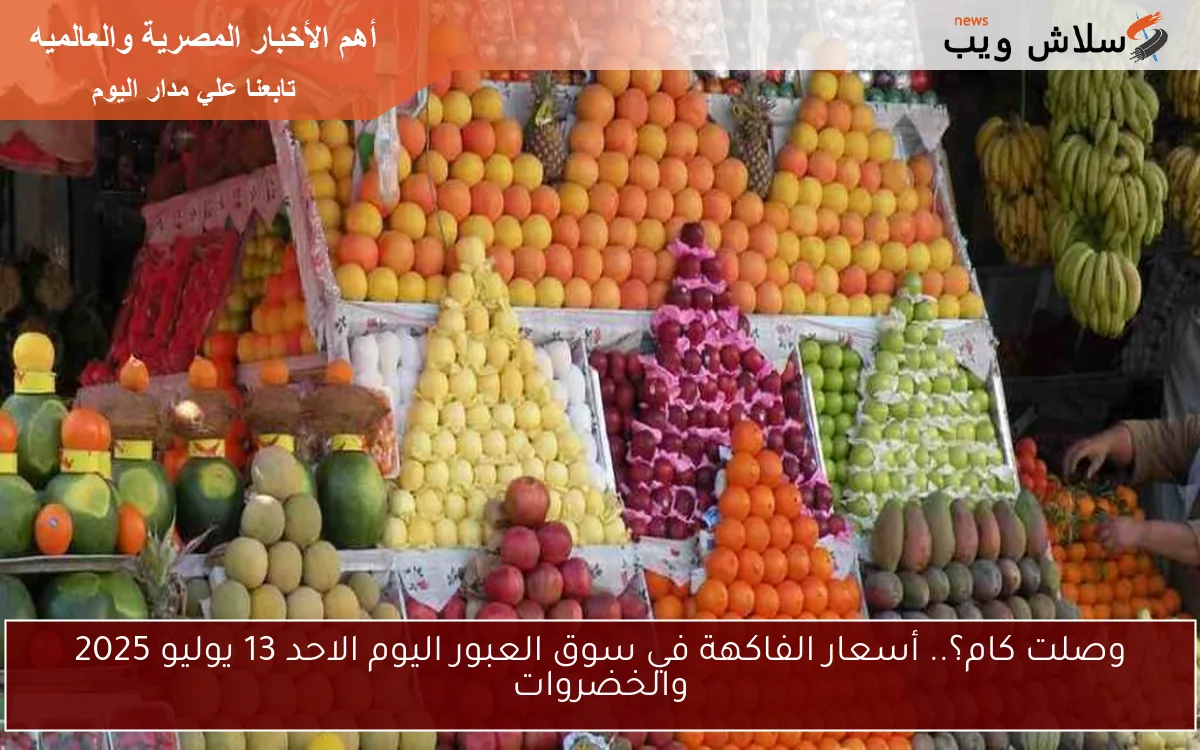 وصلت كام؟.. أسعار الفاكهة في سوق العبور اليوم الاحد 13 يوليو 2025 والخضروات 2 وصلت كام؟.. أسعار الفاكهة في سوق العبور اليوم الاحد 13 يوليو 2025 والخضروات