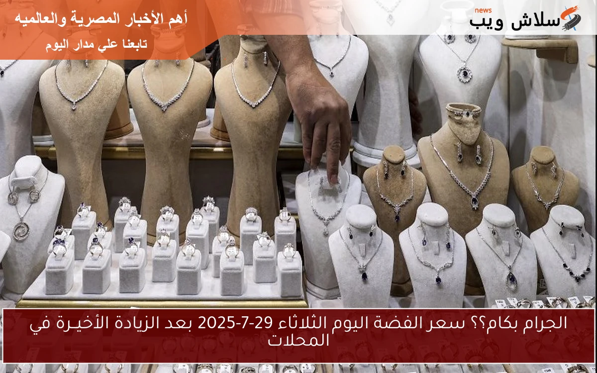 الجرام بكام؟؟ سعر الفضة اليوم الثلاثاء 29-7-2025 بعد الزيادة الأخيــرة في المحلات 2 الجرام بكام؟؟ سعر الفضة اليوم الثلاثاء 29-7-2025 بعد الزيادة الأخيــرة في المحلات