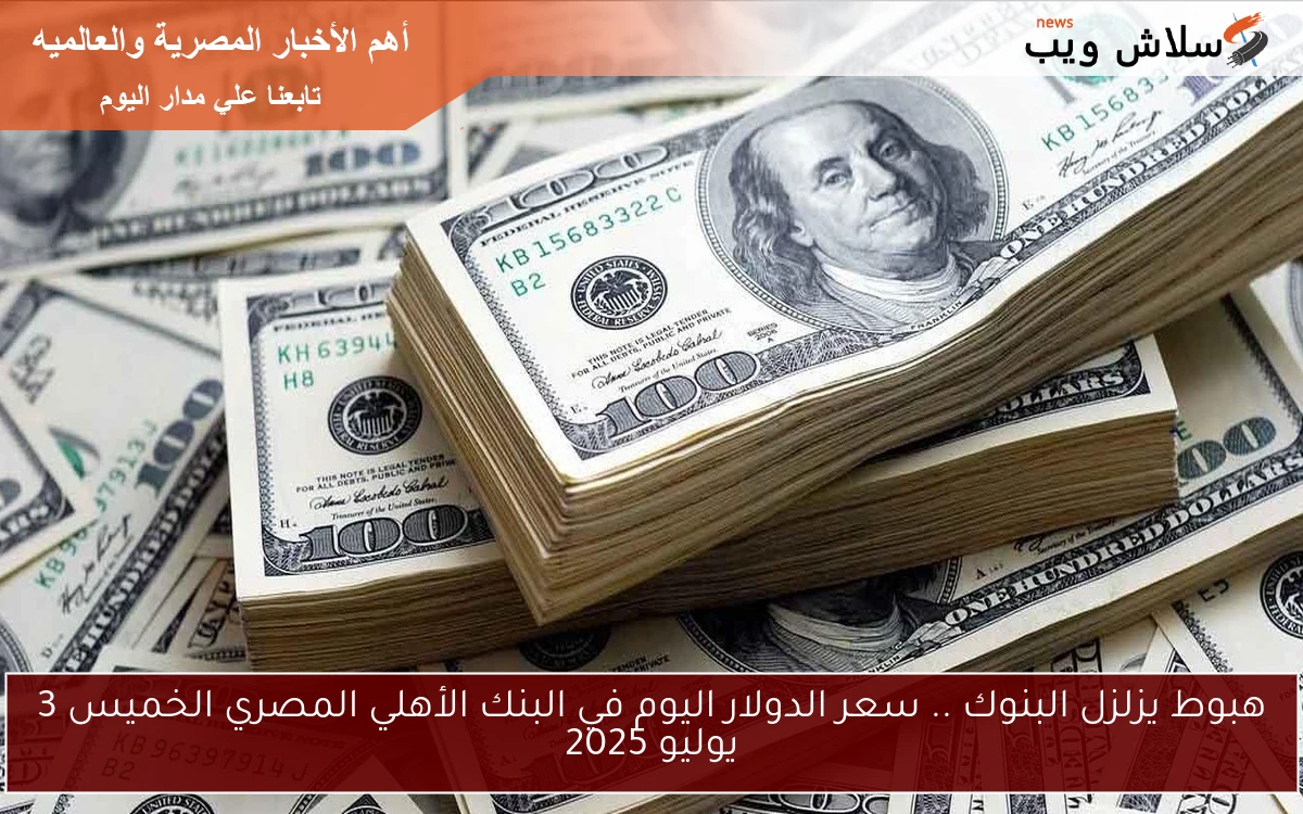 هبوط يزلزل البنوك .. سعر الدولار اليوم في البنك الأهلي المصري الخميس 3 يوليو 2025